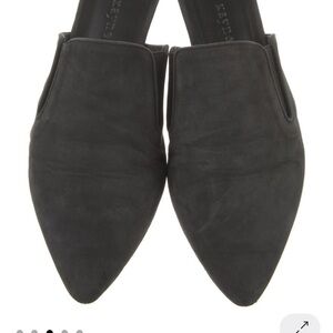 Jenni Kayne Suede Mules Charcoal Taupe Size 40